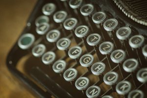 Old School Typewriter used for resume writing