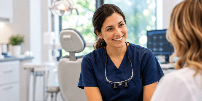 Healthcare professional discussing temporary staffing vs direct hire healthcare options